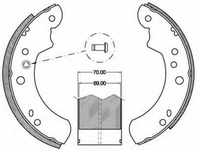 OPEN PARTS bsa205100 -  Комплект тормозных колодок